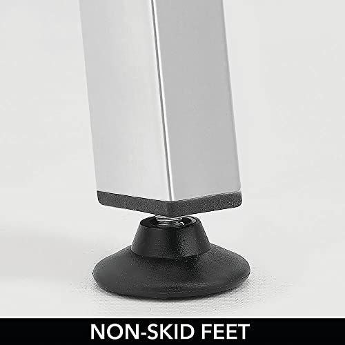 mDesign Metal Wall-Leaning Towel Ladder for Bathroom - 4-Level Decorative Ladder Rack and Towel Holder - Rustic Bath Towel Storage Stand for Mode