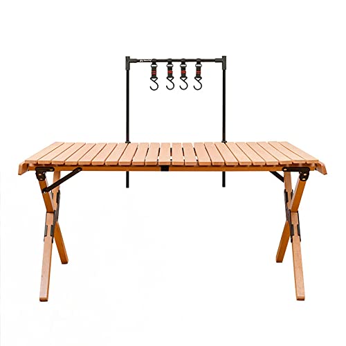 NUZAMAS Outdoor Camping Desktop Storage Rack Hanger, Foldable BBQ Picnic Hanging Table Shelf, Detachable Multifunctional Tableware Bracket, Alumi