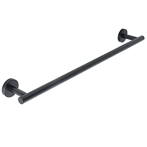 SAYAYO Towel Rail Wall Mounted Black Towel Holder Bathroom Towel Bar for Hand Towel SUS 304 Stainless Steel 24-Inch/600MM, EGKN2301FT-600-B