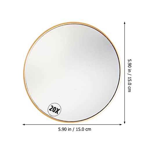 SOLUSTRE Wall-mounted Mirrors Home Mirror 20X Magnifying Makeup Mirror Bathroom Shower Mirror Suction Cup Lighted Makeup Mirror for Detail Makeup