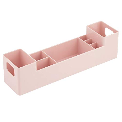 mDesign Medicine Box with Side Handles for The Bathroom – Stackable Pill Box with 7 Compartments for Medicines, Vitamins or Plasters – Medicine O