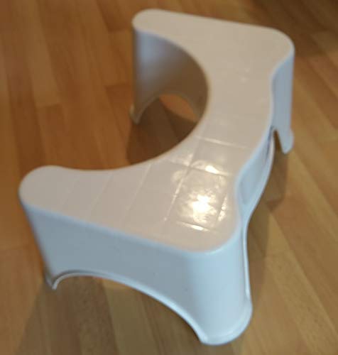 7" Bathroom Toilet Stool, Medically Tested Squatting Toilet Stool, Non-invasive Remedy for Haemorrhoids, Constipation, IBS, Flatulence, Bloating