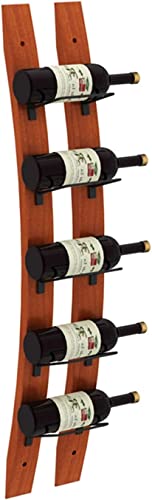 Wall-Mounted Hanging Shelf Wine Rack Bottle Holder，Wine Storage Wall Racks 5 Bottles Wine Holder Farmhouse Wall Decor for Kitchen Dining Room Bar