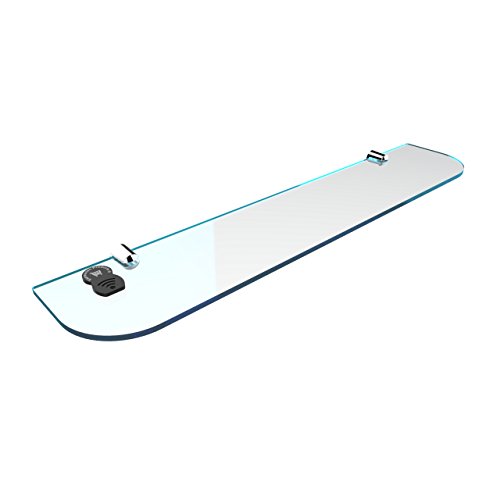 Expression Products Straight Acrylic Safety Shelf 500mm x100mm, Bathroom, Bedroom, Office, Free Trolley Token Material Sample Included per Shipme