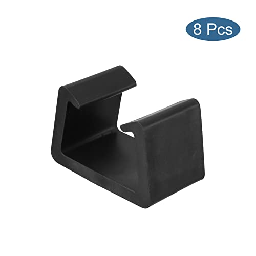 PATIKIL Patio Furniture Clips, 8 Pack Sofa Rattan Furniture Clamps Wicker Fixed Connection Chair Fasteners for Outdoor Garden, Black