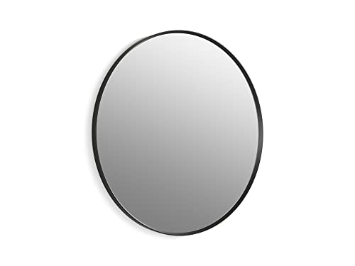 KOHLER 30638-BLL Essential 20" x 32" Arch Wall Mirror, Large Arch Bathroom Mirror, Vanity Mirror with Frame, Matte Black