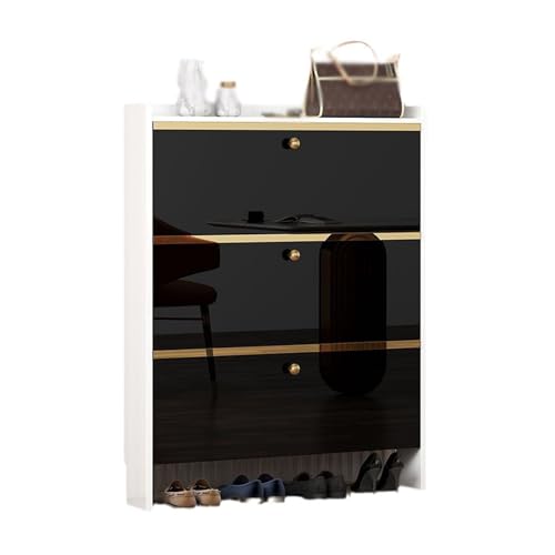 maozi Door -thin Shoe Cabinet Household Tipping Bucket Entrance Cabinet Door Hall Cabinet Large Capacity Storage Locker (Color : Argento, Size :