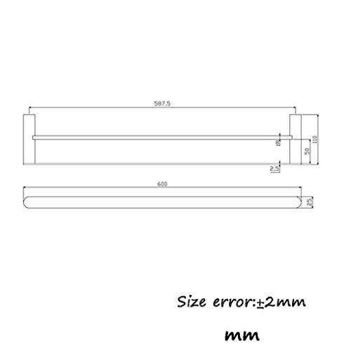 RSOCHS Bathroom Lavatory Towel Rack Towel Shelf with Towel Bars Wall Mount Holder, SUS 304 Stainless
