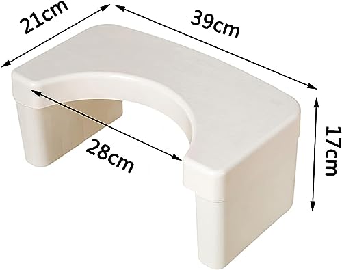 Mumuvou Squatting Toilet Stool,7 Inch Bathroom Stool Toilet Potty Stool for Adult,Non-Slip Toilet Assistance Poop Stool for Kids and Seniors Whit