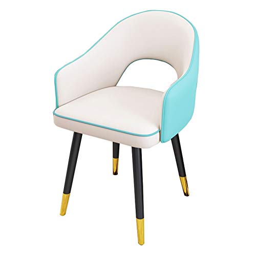 Modern Kitchen Dining Room Chairs Leather Dining Chairs Living Room Armchair with Black Metal Legs And Backrest For Living Room Bedroom Kitchen (