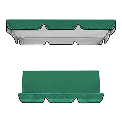 NJGRAE Swing Cushion Cover, Waterproof 3 Seater Swing Seat Cover Bench Cushion Covers Chair Protection for Outdoor Garden Patio Hammock (Gray)