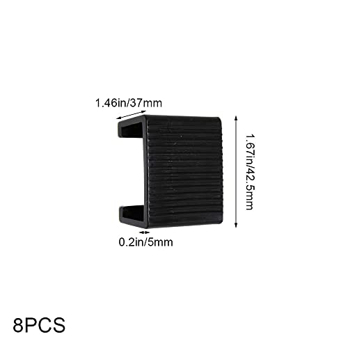 RUMINGSQG 8 Pieces Wicker Furniture Clips Sofa Clips Plastic Sofa Fasteners Clips for Outdoor Patio Garden Wicker Rattan (Inner Length: 42.5MM)