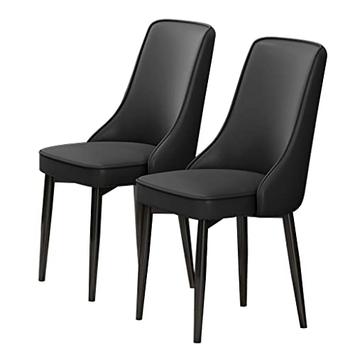 Kitchen Dining Room Furniture Chairs Kitchen Dining Chairs Set Of 2 Water Proof PU Leather Lounge Chair with Carbon Steel Feet for Living Room Be