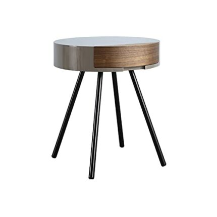 JJZXD Nordic Bedside Table Round Corners A Few Sides Sofa Side Table Minimalist Small Side Cabinet Bedroom Bedside