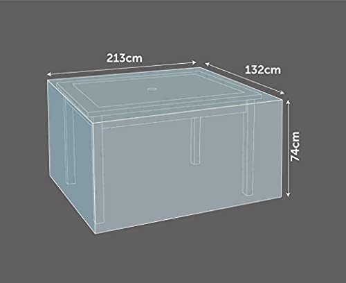 Guilty Gadgets Large Garden Furnitre Table Chair Cover - Woven Polyester Waterproof - Weatherproof - 213 x 132 x 74cm