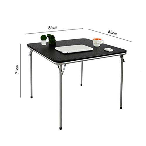 LXXSH Folding Table-Folding Table Multiple Functions Rectangular Room Furniture with Steel Frame Legs, Black