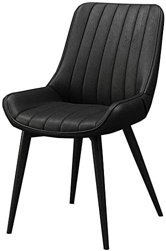 Kitchen Dining Room Furniture Chairs Dining Chairs PU Leather Backrest Chair Metal Legs Leisure Coffee Chair Nordic Style Makeup Chair (Color : B