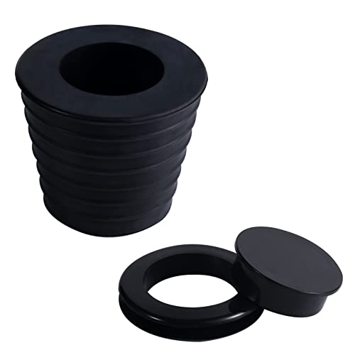 LUTER 2pcs Patio Table Umbrella Hole Rings and Caps, Plastic Umbrella Hole Ring and Cap Set for Outdoor Activities Fits Umbrella Poles Up to 1.5