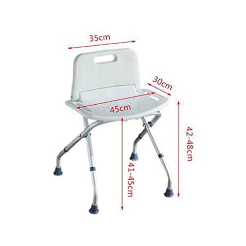 Bath Stools,Foldable Height Adjustable Shower Bench Seat Bath Lift Chair for Old People Bathroom Bath Chair with Backrest