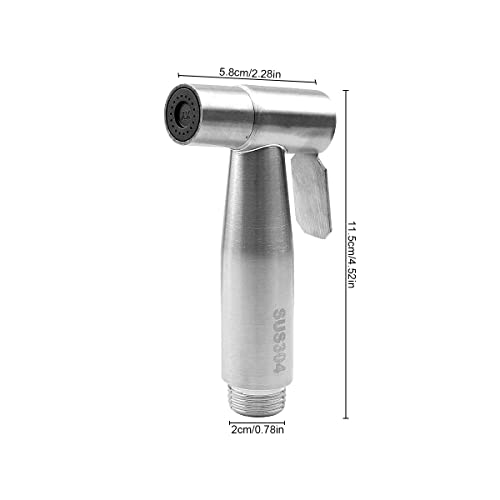 Jagowa Hand Held Bidet Head Sprayer Stainless Steel Toilet Bidet Sprayer Bathroom Shower Bidet Tap Cloth Diaper Washer Portable Toilet Cleaning