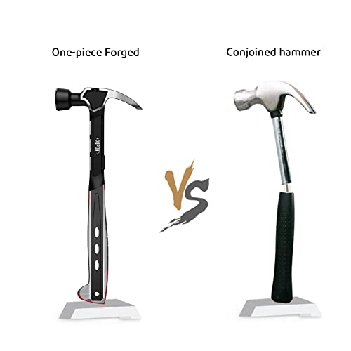 DuPont One-Piece Forged Claw Hammer, Utility Hammer With Safe Anti-Slip Grid Surface,Two-Way Pull Studs,Ergonomic Handle Design for Home
