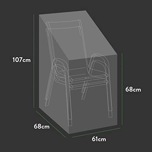 Ascot Premium Stacking Chair Cover - 61 X 68 X 68/107 (H) cm Modern Grey