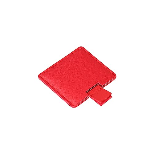 Leadigol Ultra-Thin Compact Mirror,Folding Vanity Mirror Cosmetic Tools PU Leather Foldable Square Unbreakable Pocket Mirror