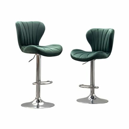 DINGZZ Furniture Ellston Adjustable Swivel Barstool - Set of 2 Counter Stool Bar Stool Chair (Color : A, Size : Light Grey)