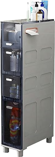 OPSREY 2/3/4-Tiers Bathroom Floor Storage Cabinet, Small Bathroom Storage for Tiny Spaces,Little Shelf for Bedroom,Narrow Toilet Paper Cabinet fo