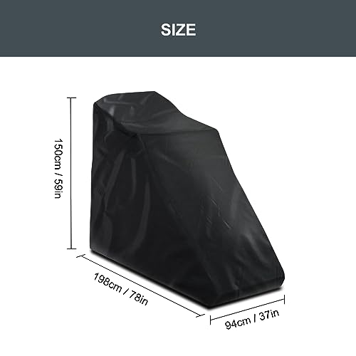Kcgani Large Non-Folding Treadmill Cover, Dustproof Waterproof Running Machine Protective Cover with Drawstring, Water-Resistant Fitness Equipmen