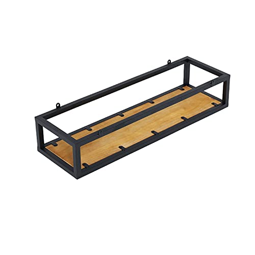 Industrial Style Bar Hanging Wine Rack, Iron Wine Holder, Upside-down Wine Glass Wine Storage Shelf, Bar Hanger Ceiling Wine Hanger Organizer Rac