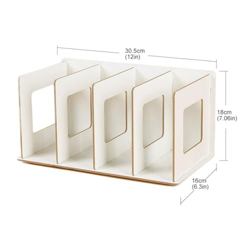 Hajimia Detachable Wooden 4 Sections Storage Rack,CD Stand DVD Stand CD Storage DVD Storage CD Holder DVD Holder Media Box Shelf Bookshelf Table