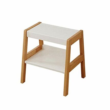 LUKEO Wooden bench-Solid Wood Stool Home Adult Small Bench Living Room Change Shoes Stool Nordic Creative Square Stool Makeup Stool