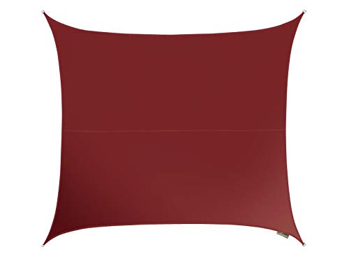 Kookaburra Waterproof Garden Sun Shade Sail Canopy in Wine 98% UV Block (3m Square)
