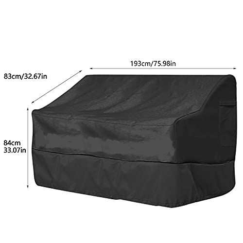 Opaltool Garden Sofa Cover, 210D Oxford Waterproof Garden Furniture Cover Outdoor Patio Cover with Air Vent for Chair Sofas (M: 193 * 83 * 84cm)