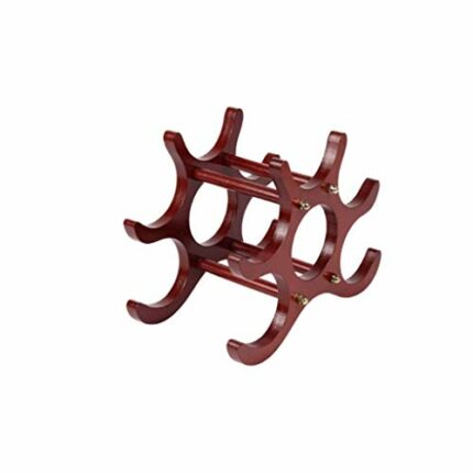 ZYZMH European Style Solid Wood Wine Rack Decoration Living Room 6 Bottle Decorative Tabletop Wine Bottle Holder