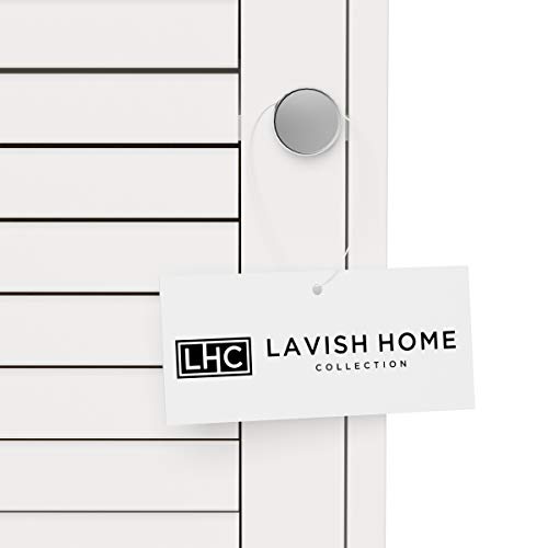 Lavish Home Bathroom Floor Cabinet-Free Standing Storage Cupboard, Medium, White