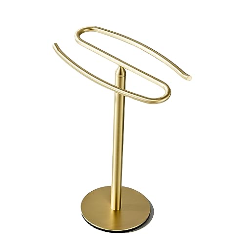 Matte Black Hand Towel Holder Stand, Free-Standing Towel Rack, SUS304 Stainless Steel Towel Bar Rack Stand, Tower Bar for Bathroom Kitchen Vanity