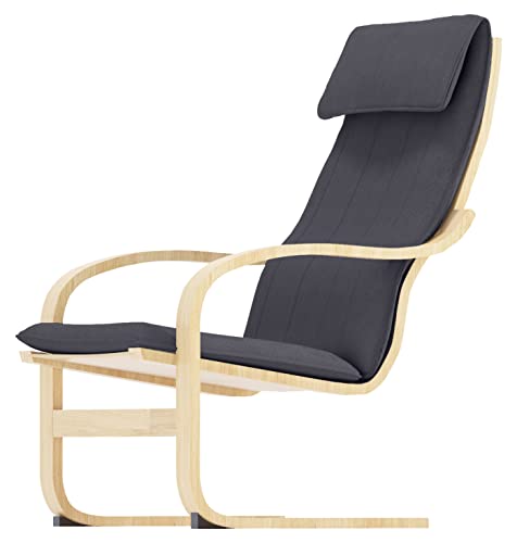 HomeTown Market Only Covers. Chair is not included! Duable Poang Chair Cover Replacement is Compatible For IKEA Poang Armchair Slipcover (Faux Le