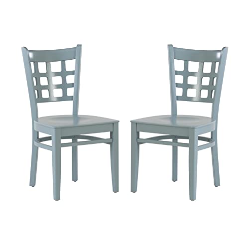 Linon Vanna Dining Side Chair, Solid Beechwood, Slate