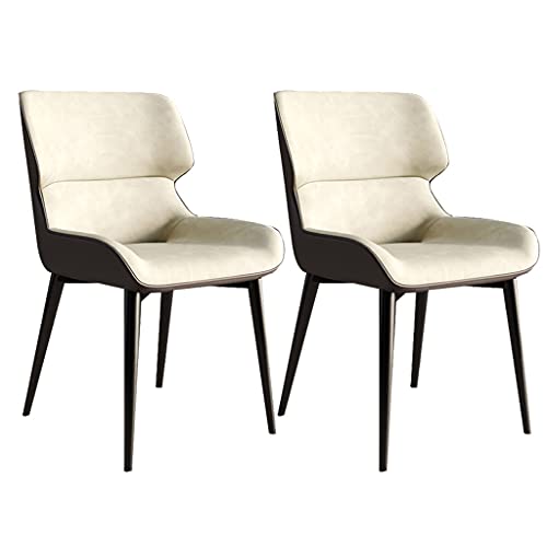 Kitchen Dining Room Furniture Chairs Modern Kitchen Dining Chairs Set Of 2 Water Proof PU Leather Side Chair with Carbon Stee Legs Kitchen Living