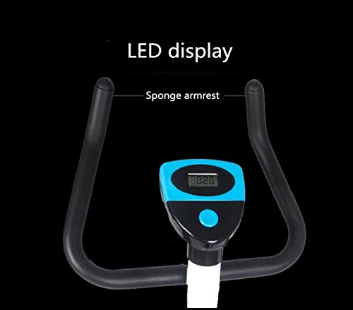 N/A Home Silent Control Folding Exercise Bike Fitness Equipment Indoor Gym Spinning Bicycle Pedal Sports Bike (Color : Blue)