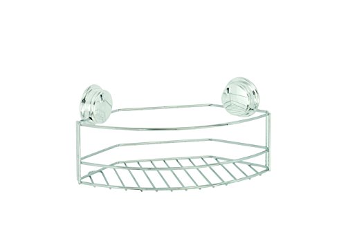 Croydex Rust Free Stick 'N' Lock Plus Large Storage Basket, Metal, Silver