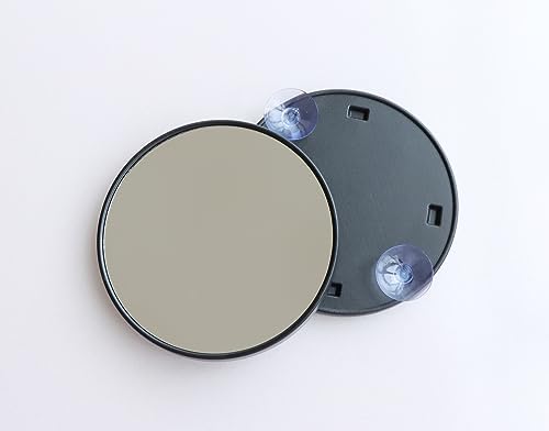 LOWIXI 10X Magnifying Makeup Mirror, Round Mirror 2 Suction Cups Facial Makeup Cosmetic Absorption Shaving Home Makeup Travel Essential(Diameter
