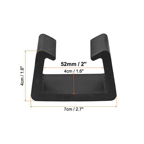 PATIKIL Patio Furniture Clips, 8 Pack Sofa Rattan Furniture Clamps Wicker Fixed Connection Chair Fasteners for Outdoor Garden, Black