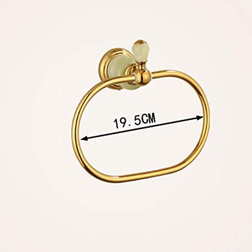 JJCZJ Oval Towel Ring Antique Brass Hanger Hand Towel Holder for Bathroom Kitchen Accessories Wall Mounted