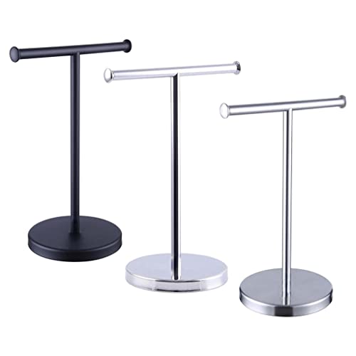 QUANJJ Stainless Steel Free-Standing T Shape Jewelry Towel Holder Stand Towel Rack for Bathroom (Color : D, Size : 12.99x6.30x6.30inch)