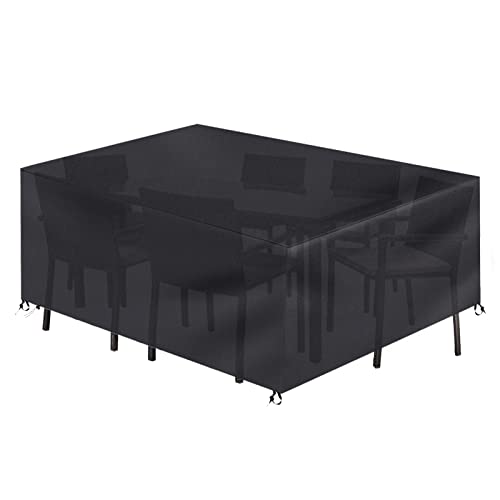 Garden Furniture Covers Waterproof Outdoor - 270 x 180 x 89cm Rectangular Rattan Patio Furniture Cover - Heavy Duty Large Protective Cover for Ou