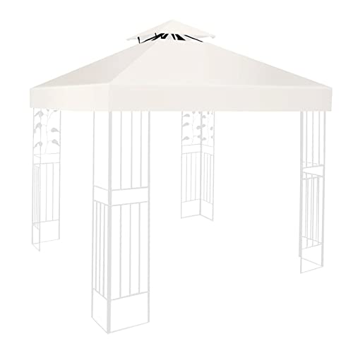 Gazebo Canopy Replacement Covers 3x3m,Outdoor Garden Gazebo Waterproof Canopy,With Double decker roof gazebo cover,Patio Replacement Tent Top Can