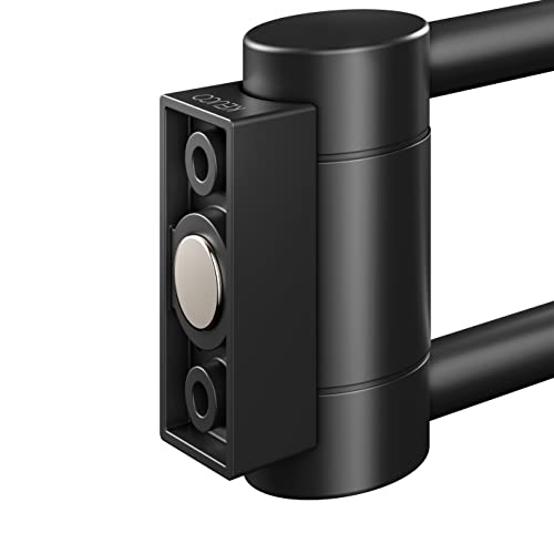 KEUCO Metal Towel Rail Black Matt Powder Coated Two Arms Swivelling 43.8 cm Deep for Bathroom and Guest Toilet Wall Mounted Plan Black Selection